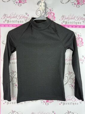 Decathlon turtleneck Fitted Mock Neck Long Sleeve Top in Dark Charcoal wedze